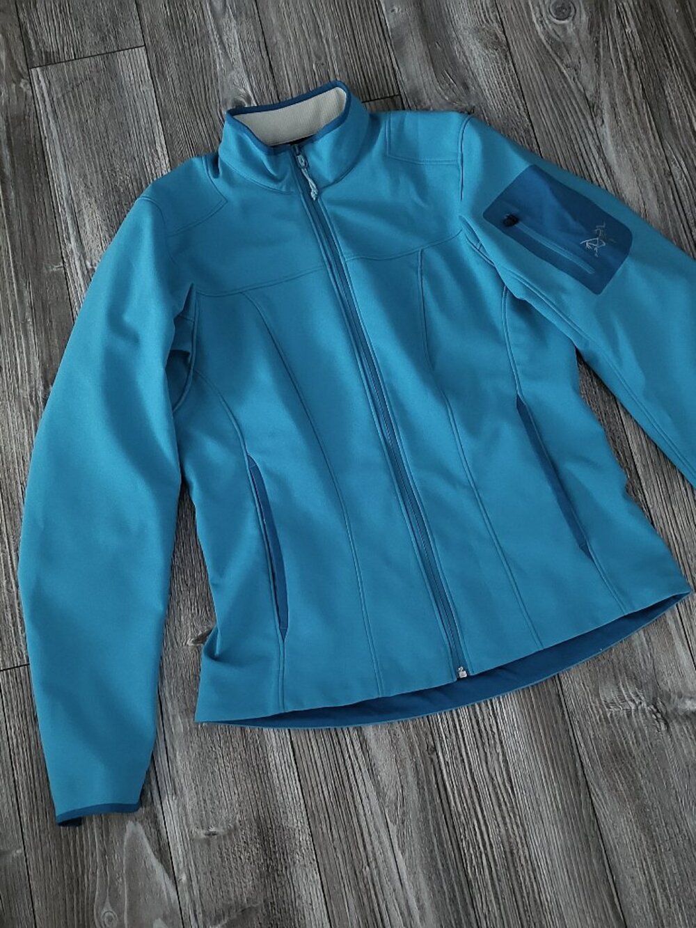 Arc'teryx Gamma MX Jacket Turquoise Blue Softshell Fleece Size XS 0-2